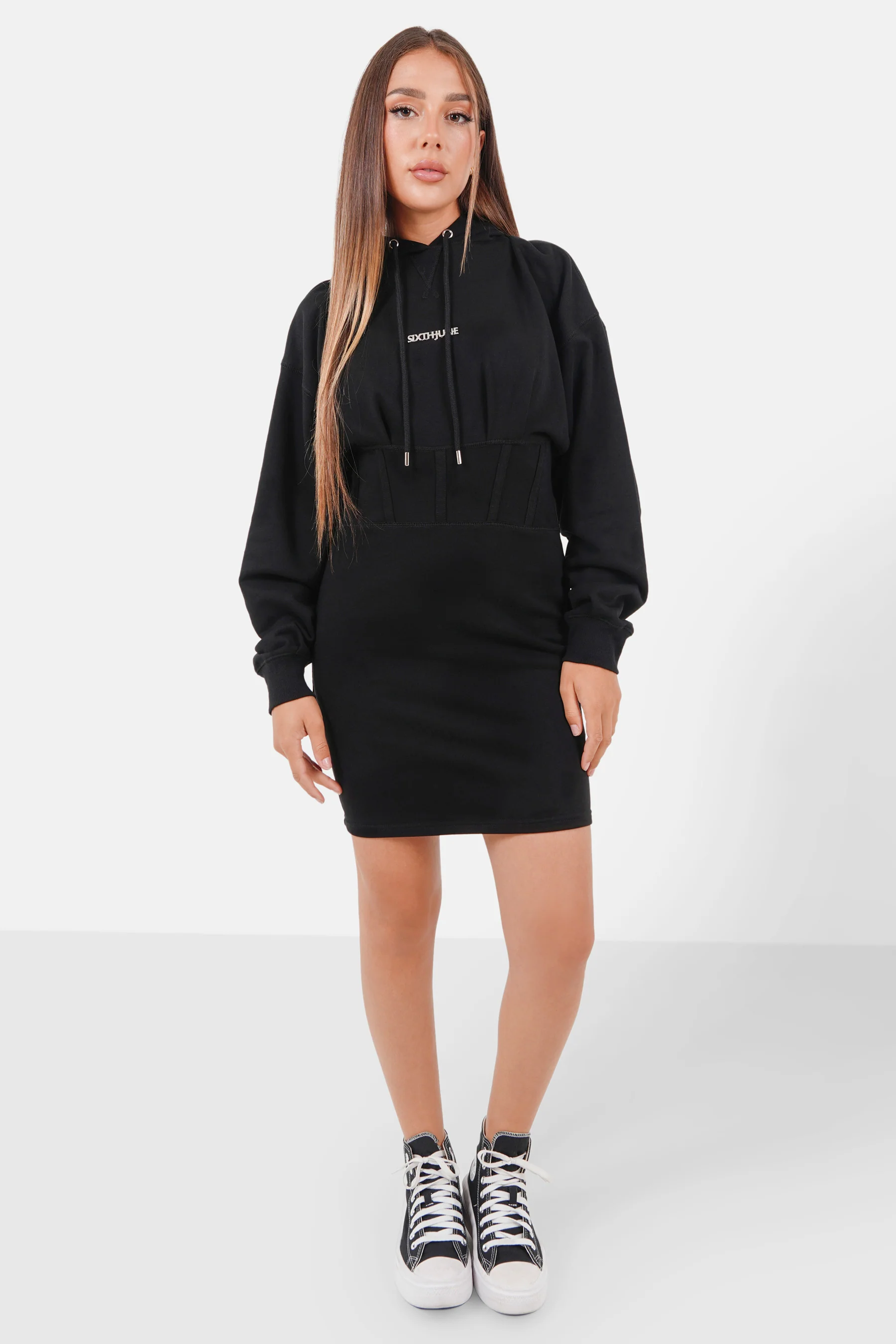 Robe sweat logo métallique Noir - Image 2