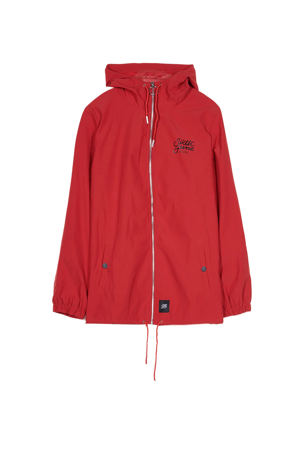 Coupe-vent zippé logo Sixth June rouge