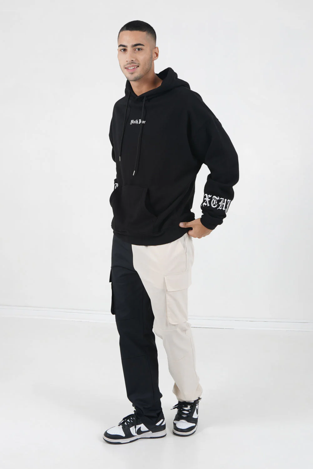 Sweat capuche crew manches Noir - Image 2