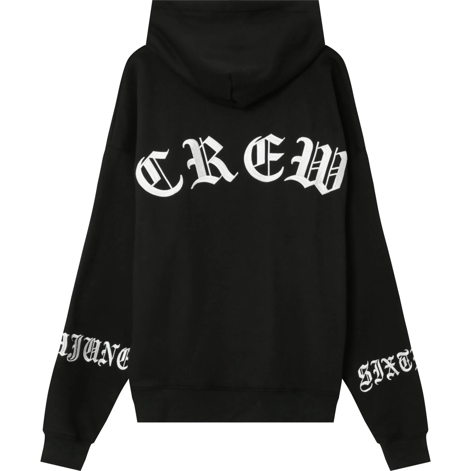 Sweat capuche crew manches Noir - Image 7