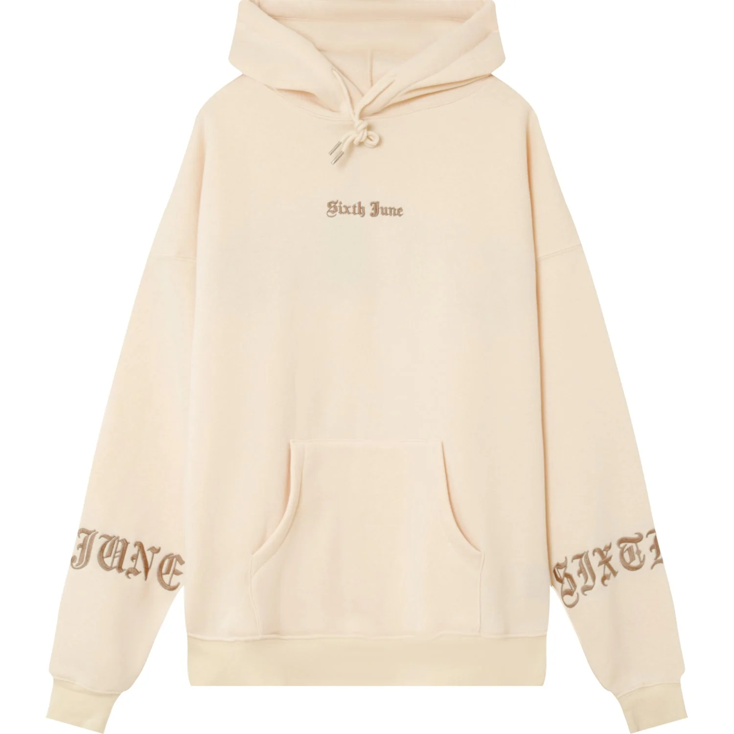 Sweatshirt capuche crew manches Beige - Image 7