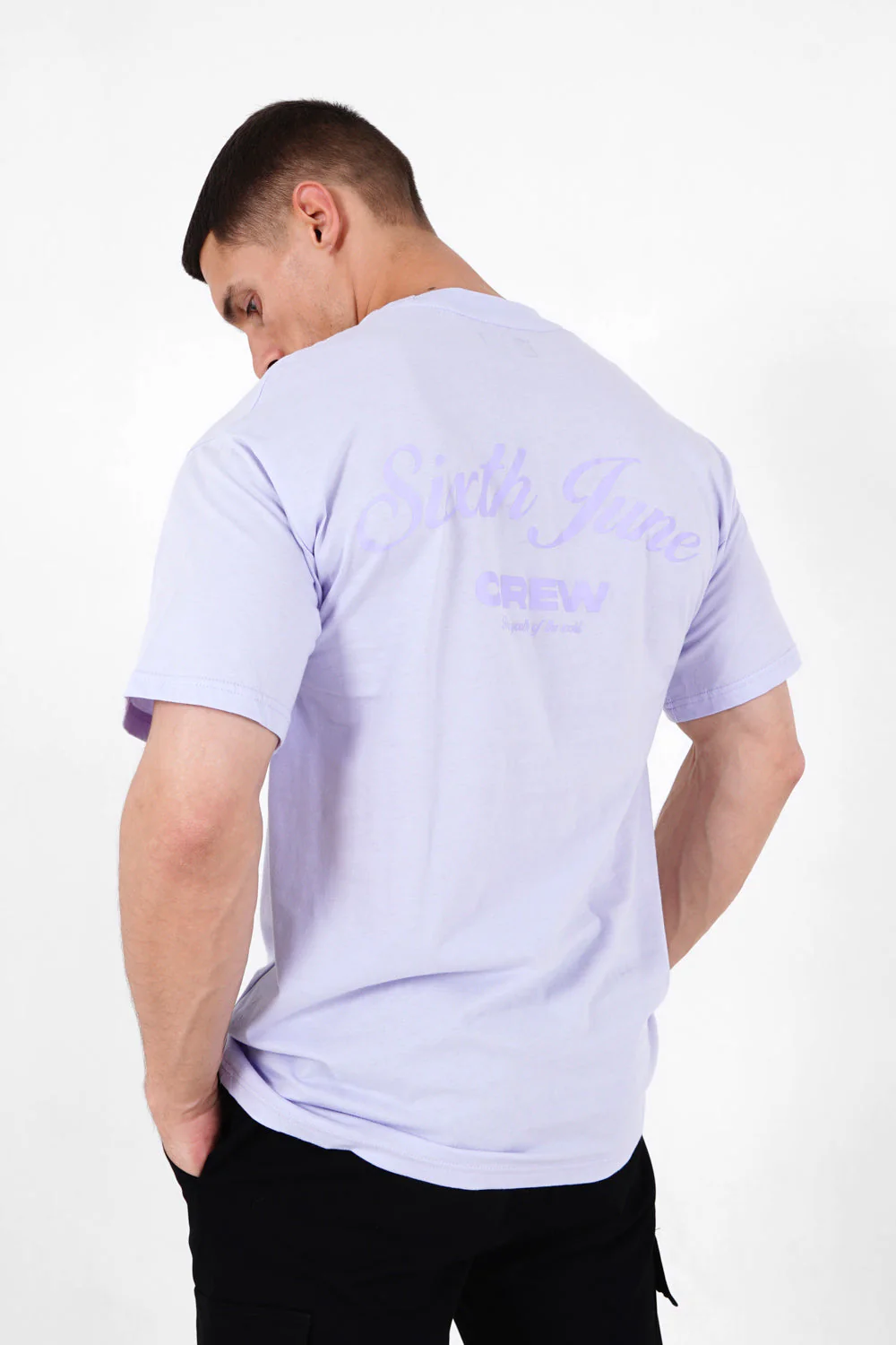 T-shirt logo signature Violet clair