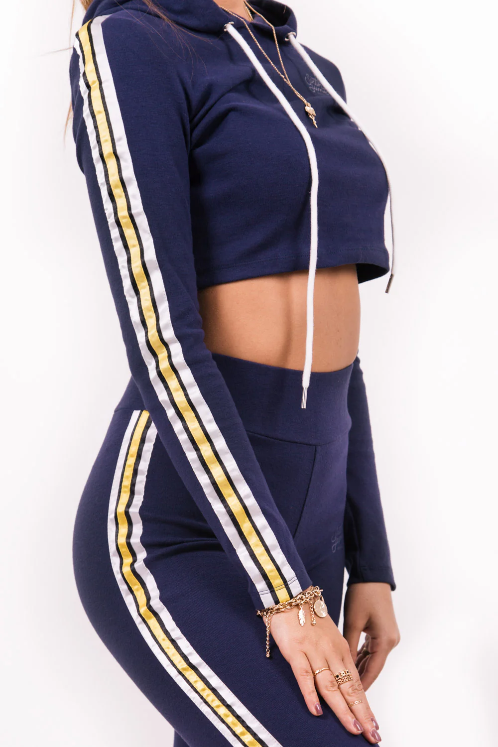 Crop top bandes tricolores bleu - Image 4