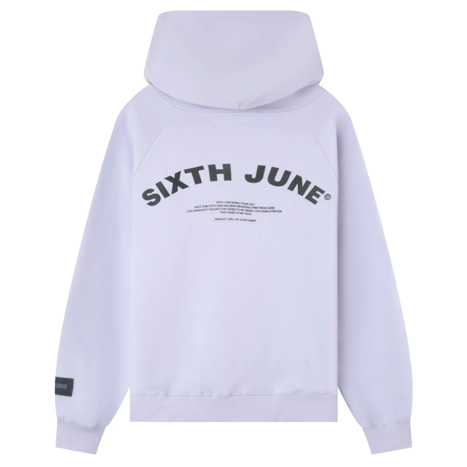 Sweat capuche logo incurvé Violet clair - Image 6