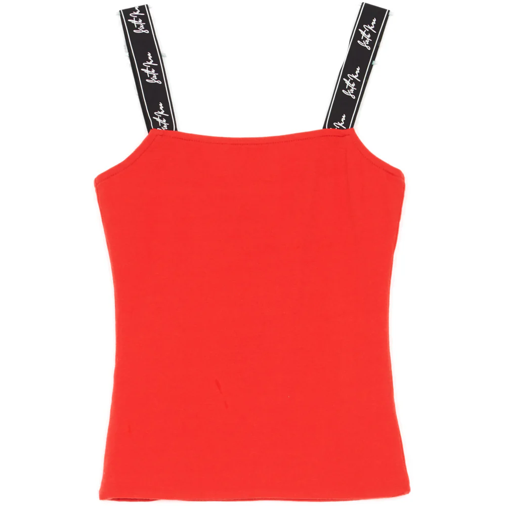 Débardeur bretelles signature rouge