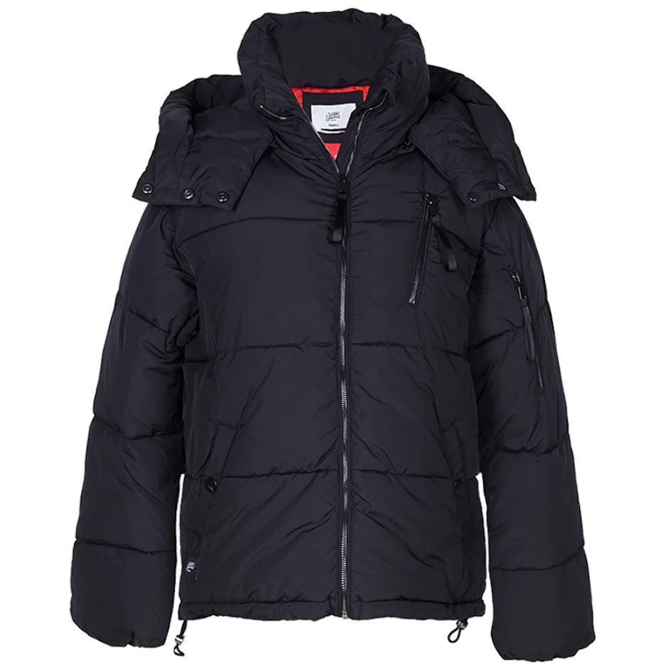Doudoune courte capuche noir
