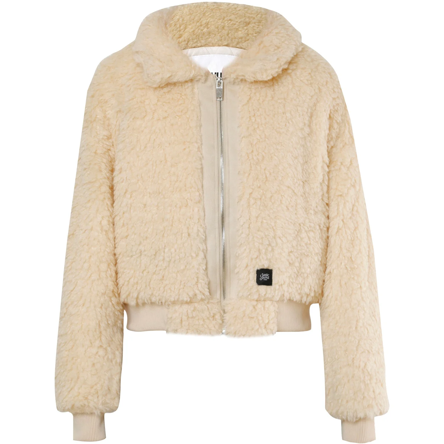 Veste peau mouton courte Beige - Image 6