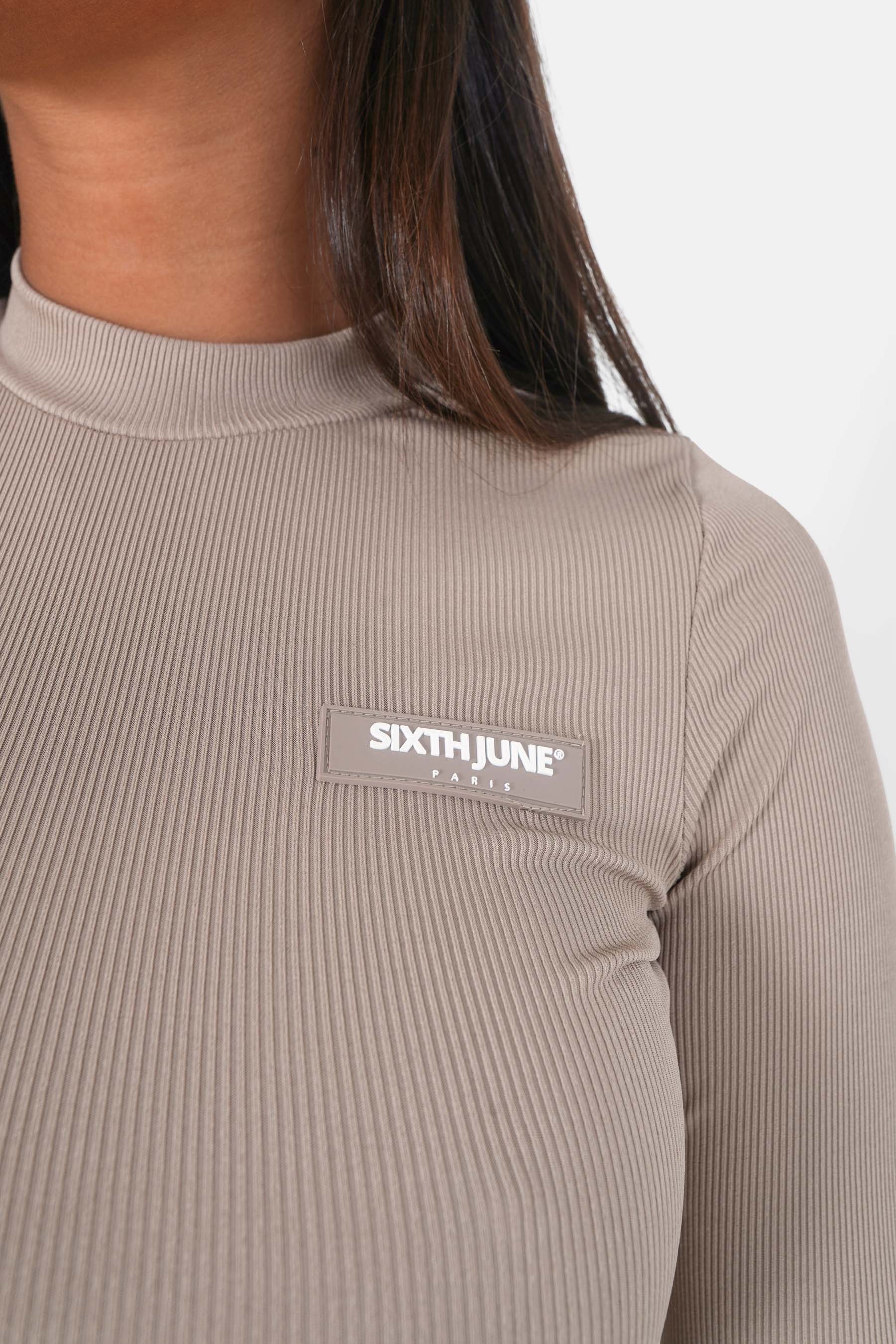 EMBROIDERED logo midi l/s dress - Image 3