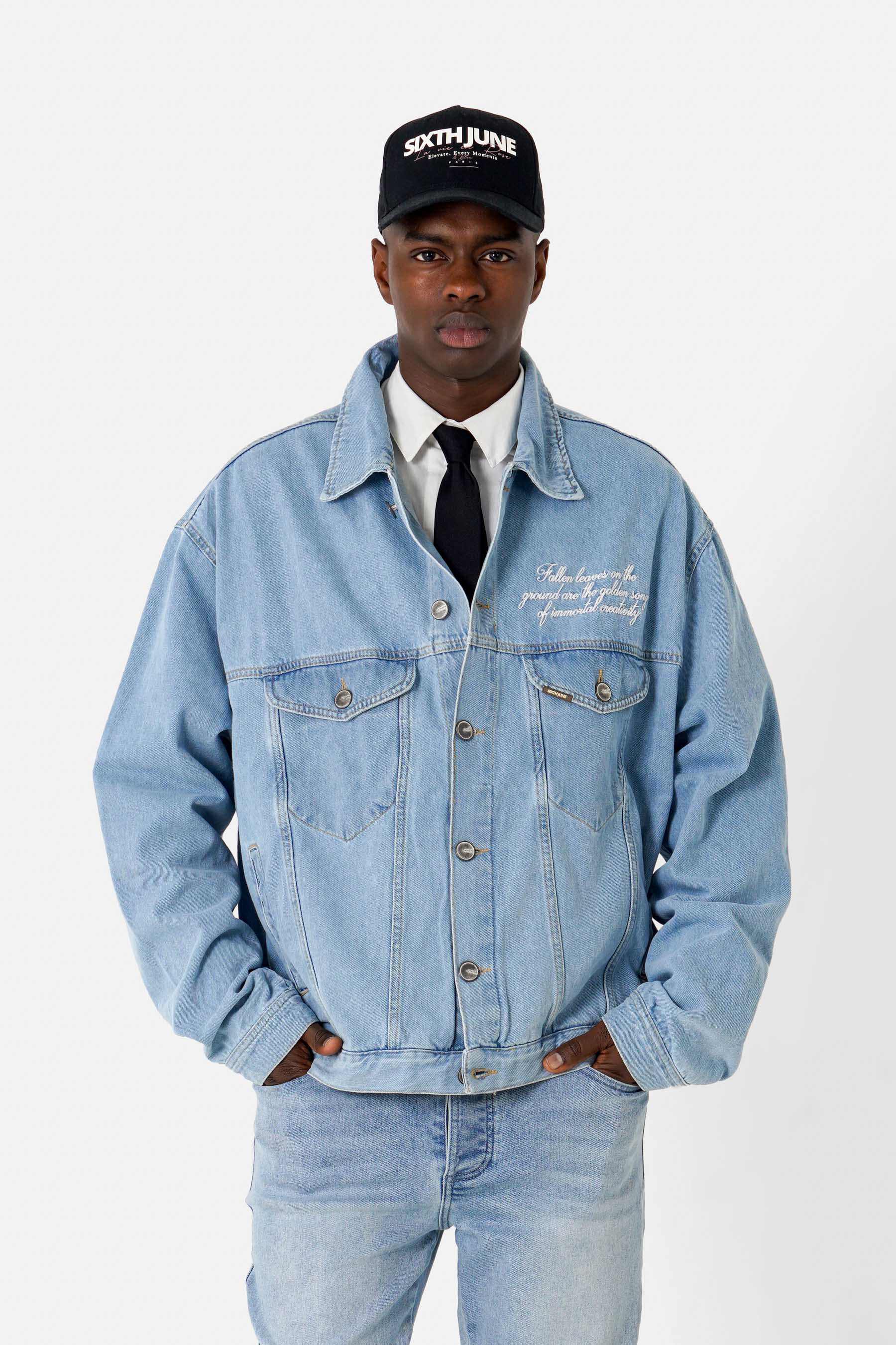 DENIM embroidery jacket