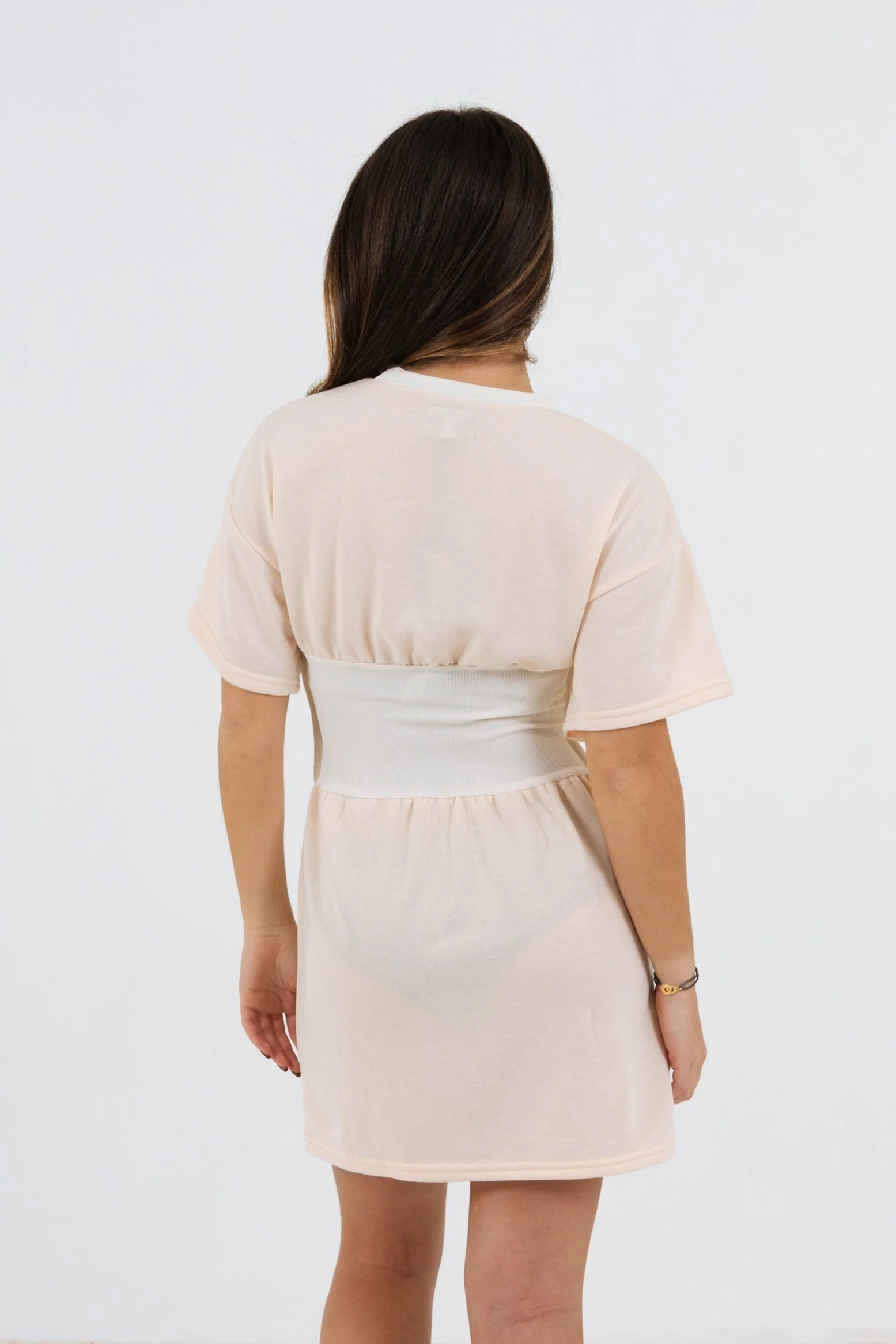 Robe t-shirt corset Jaune clair - Image 5