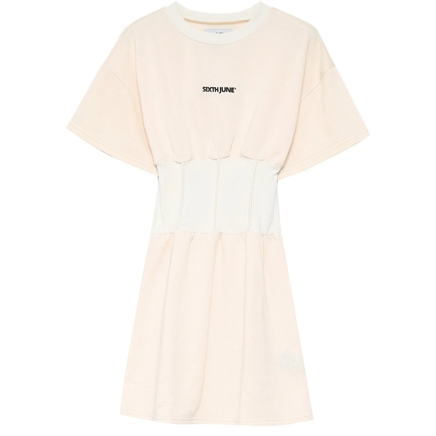 Robe t-shirt corset Jaune clair - Image 6
