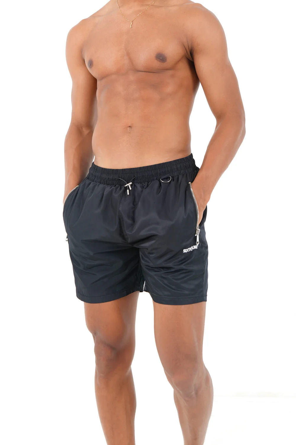 Short de bain poches Noir