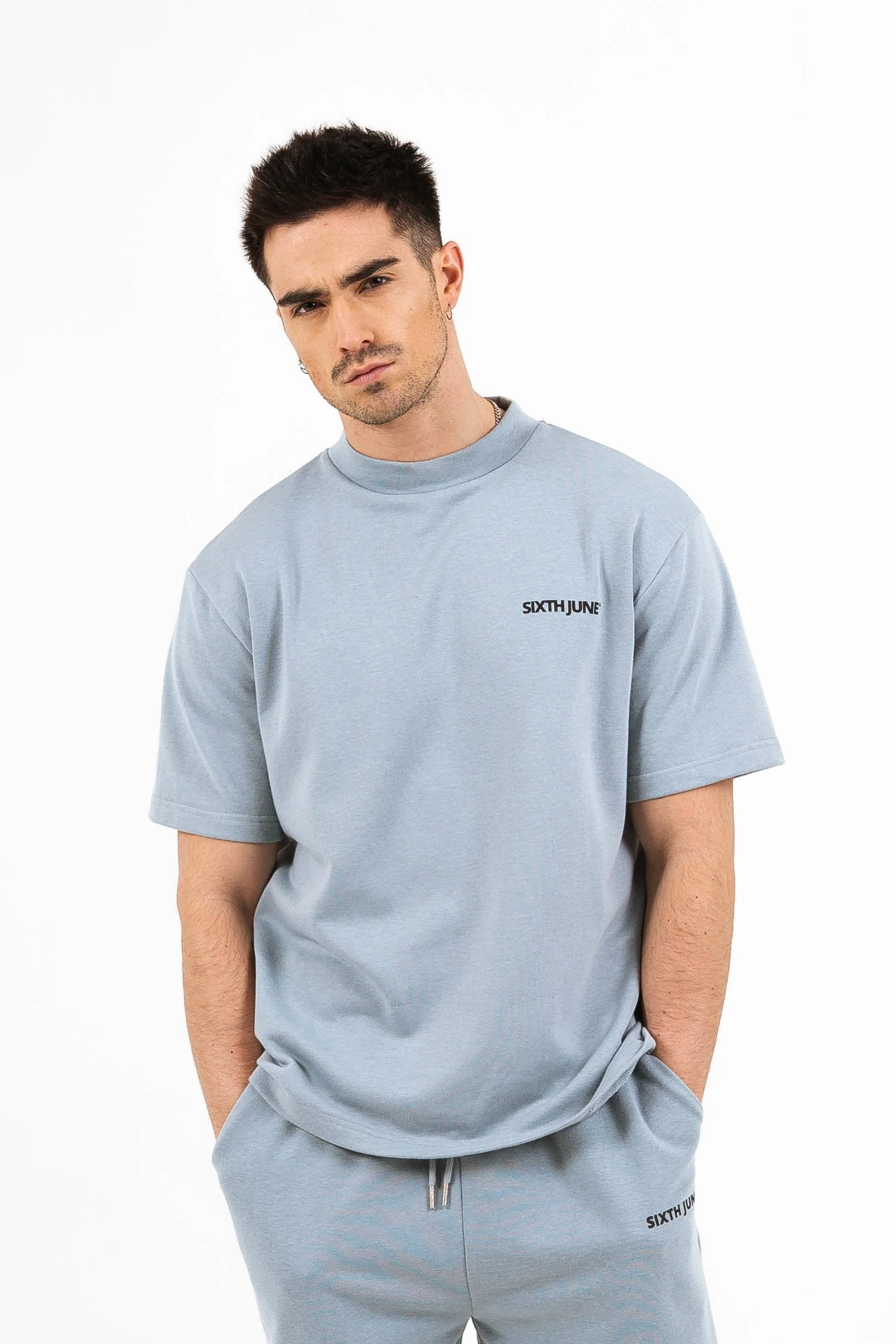 Sweatshirt manches courtes logo vert
