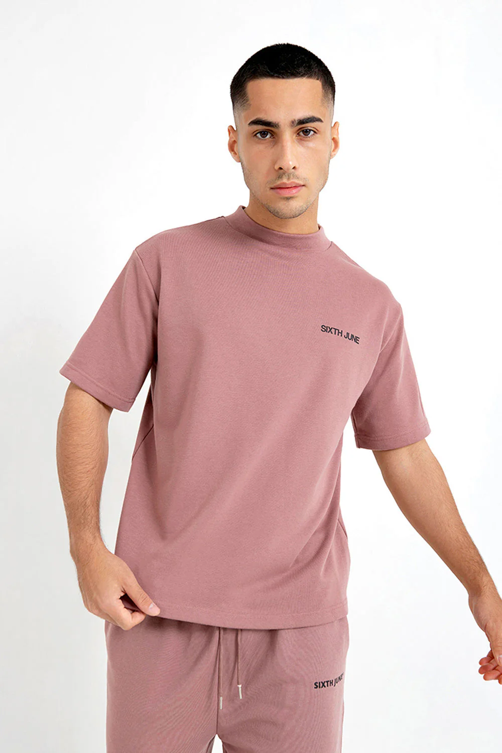 T-shirt épais logo Rose foncé