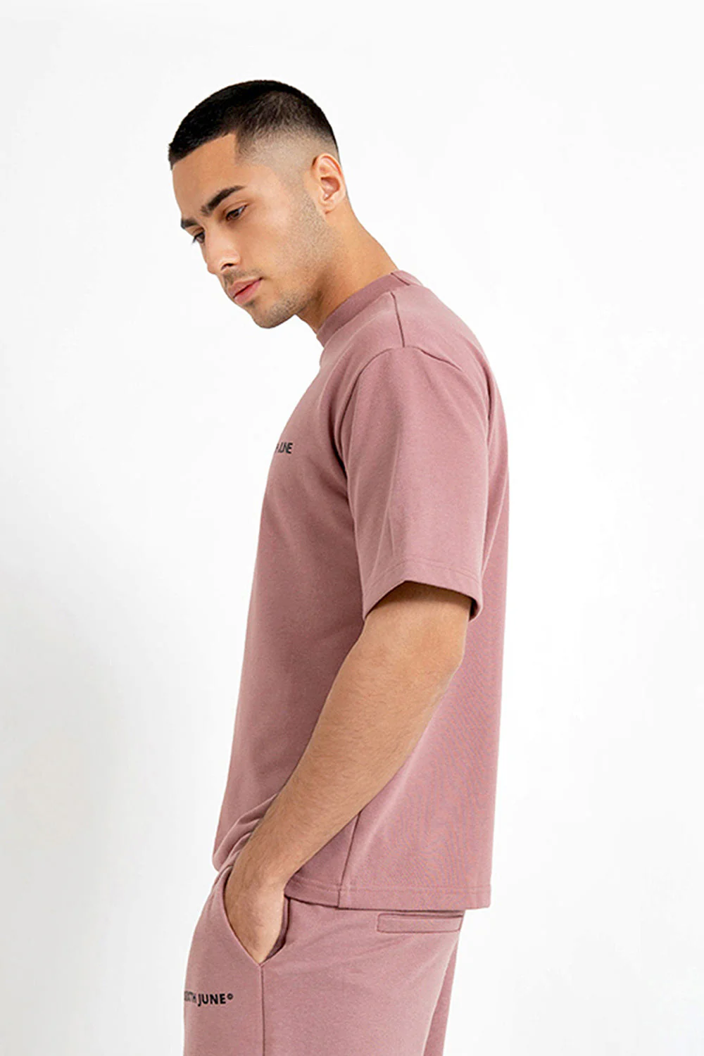 T-shirt épais logo Rose foncé - Image 3