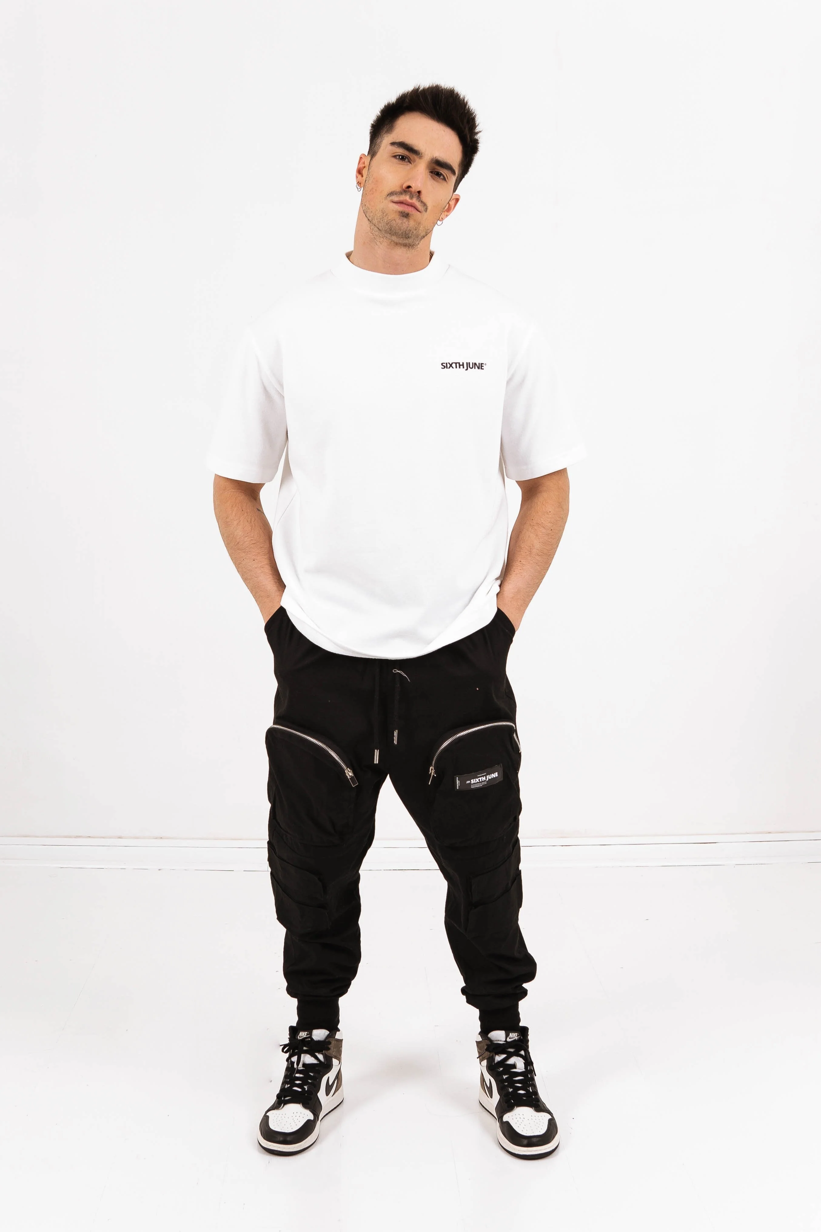 Sweatshirt manches courtes logo blanc - Image 2