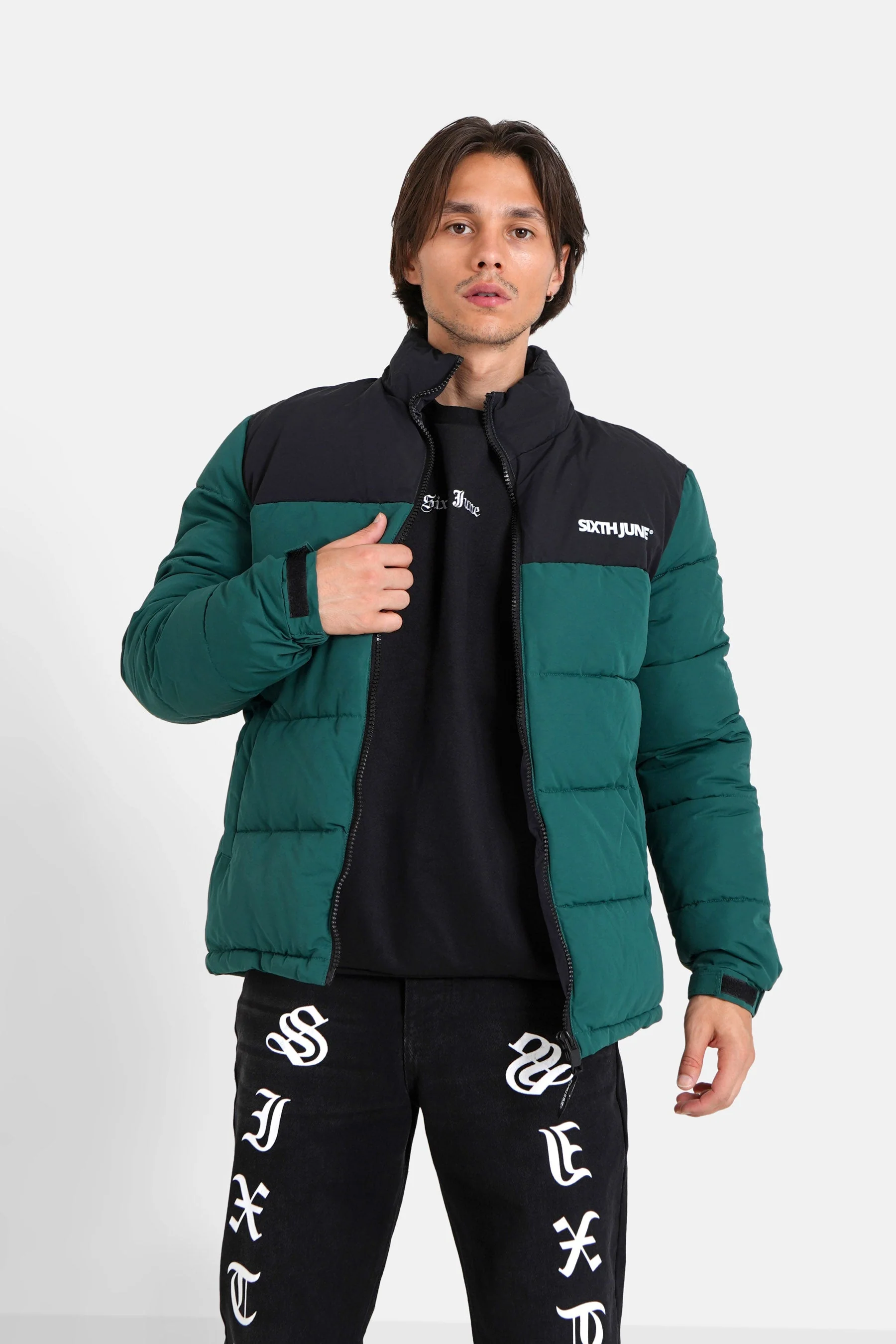 BICOLORED puffer jacket