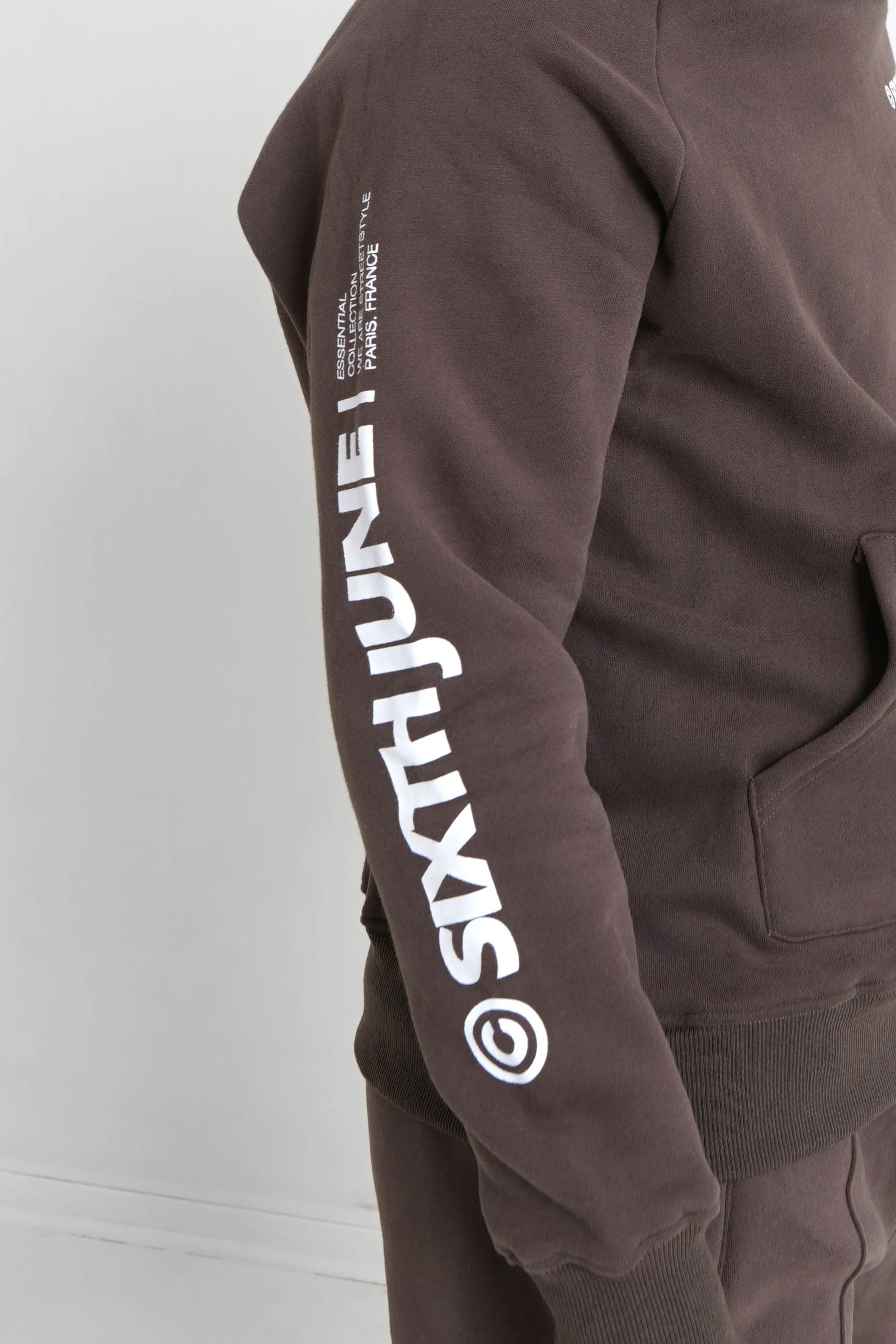 Sweat capuche molletonné Marron - Image 3