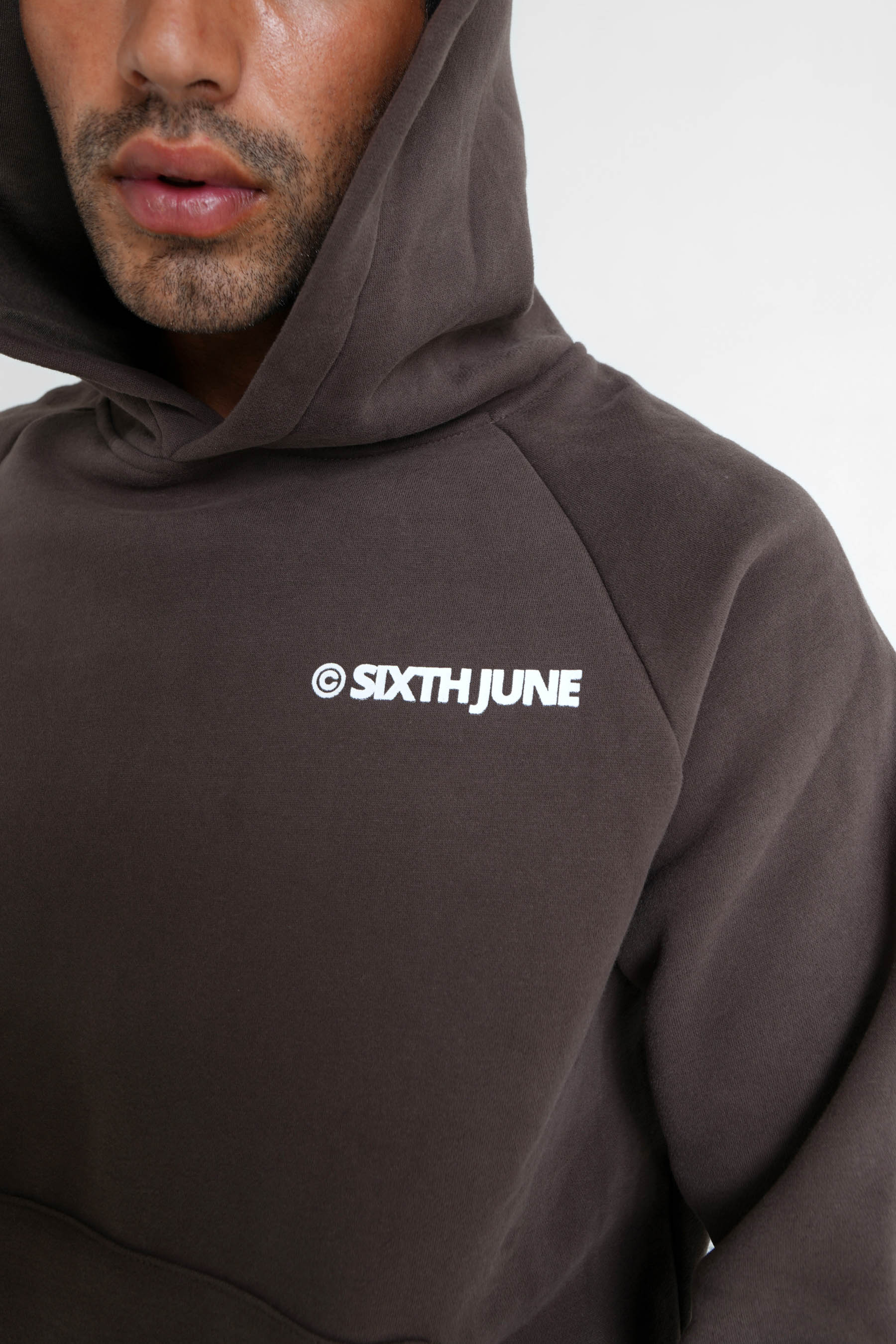 Sweat capuche molletonné Marron - Image 4