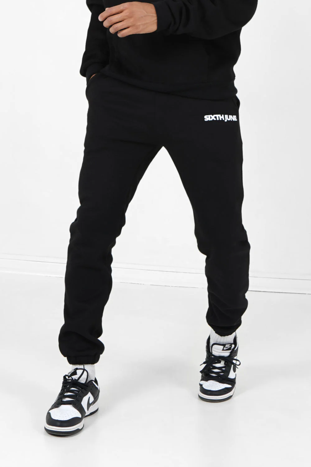 Jogging molletonné logo Noir