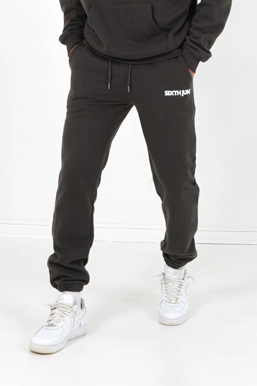 Jogging molletonné logo Gris foncé