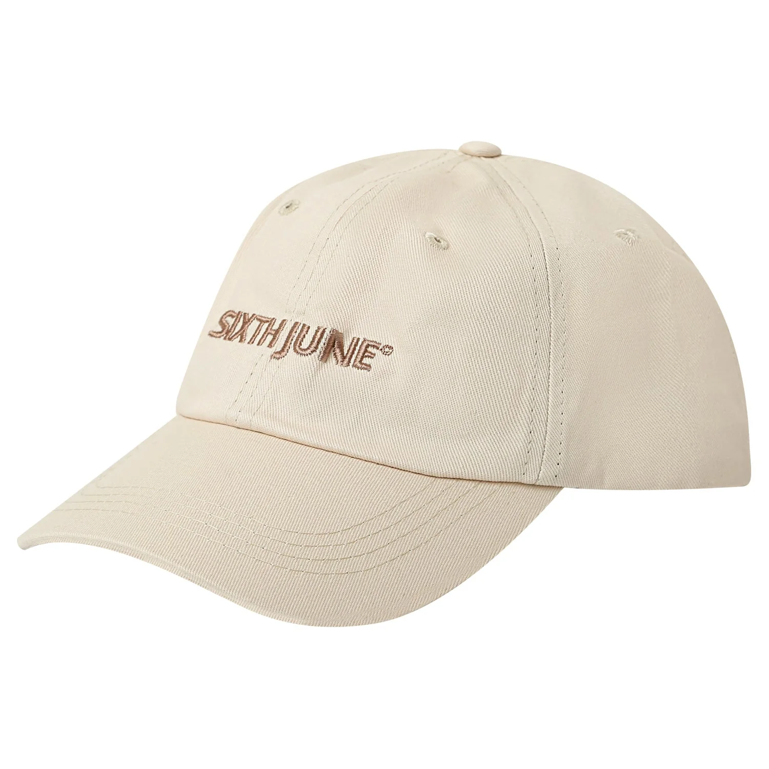 Casquette logo brodé Beige