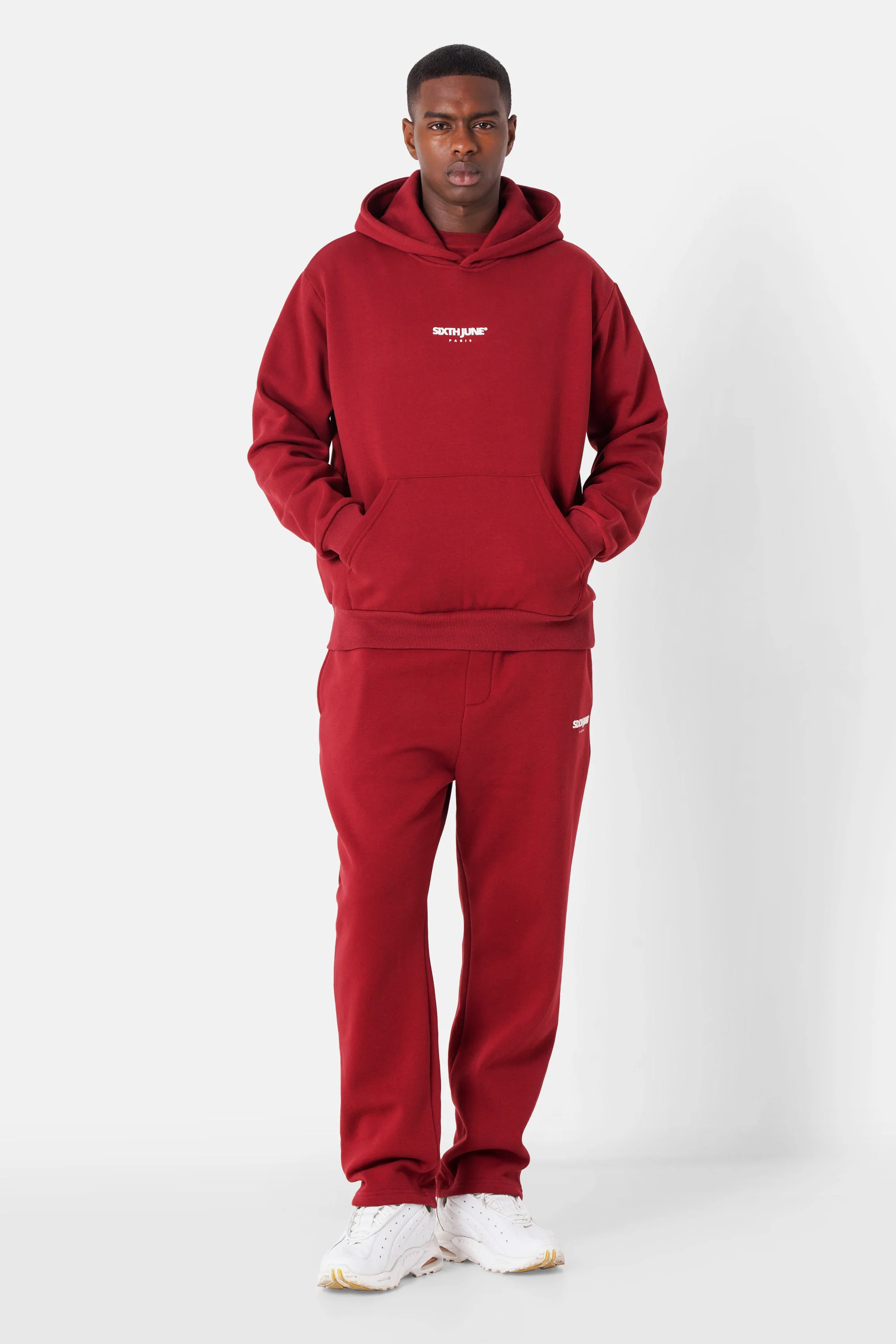 Jogging essentiel print logo Rouge bordeaux - Image 2