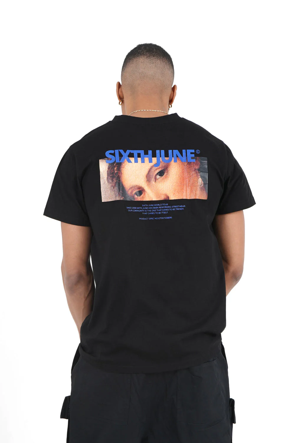T-shirt regard imprimé Noir