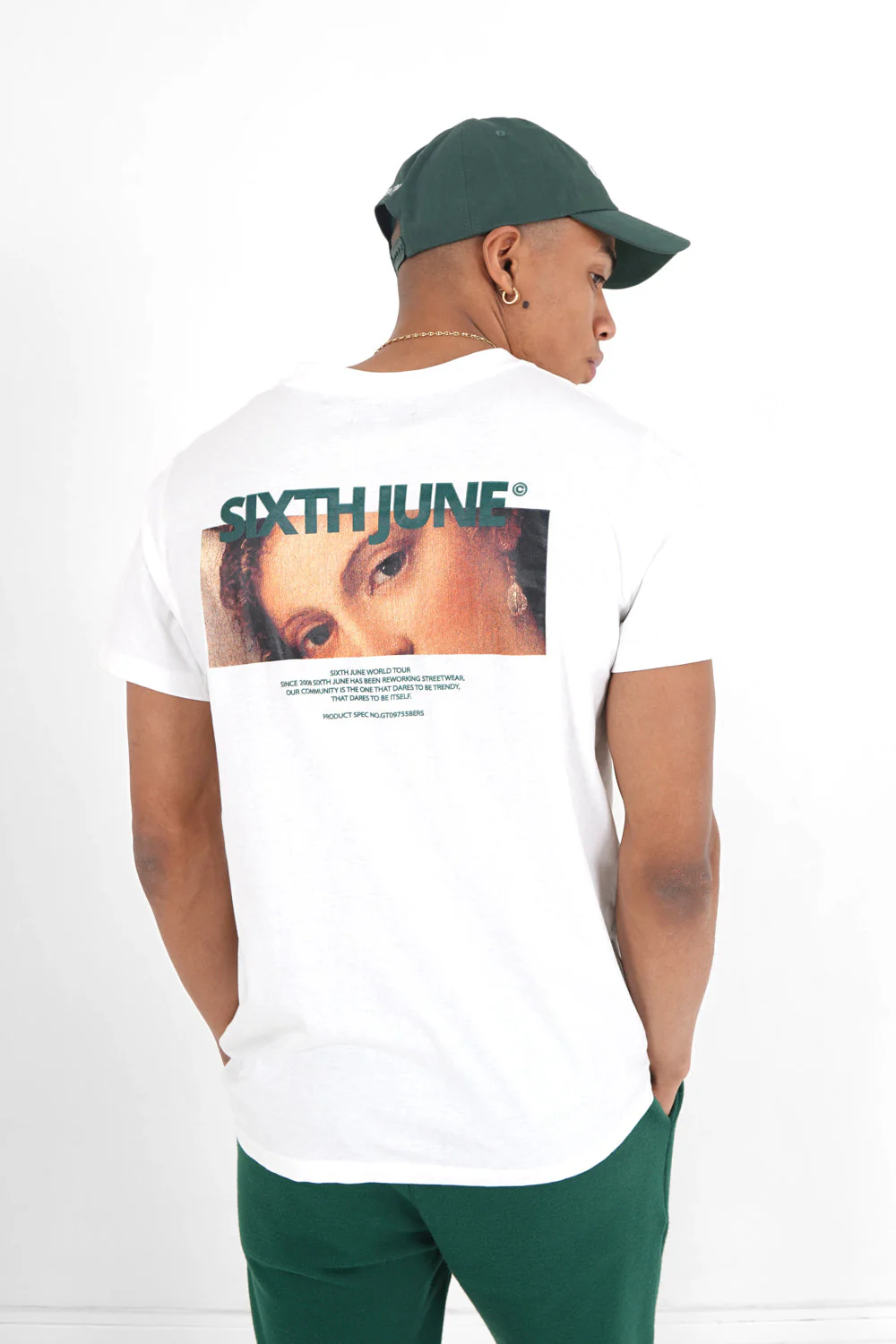 T-shirt regard imprimé Blanc