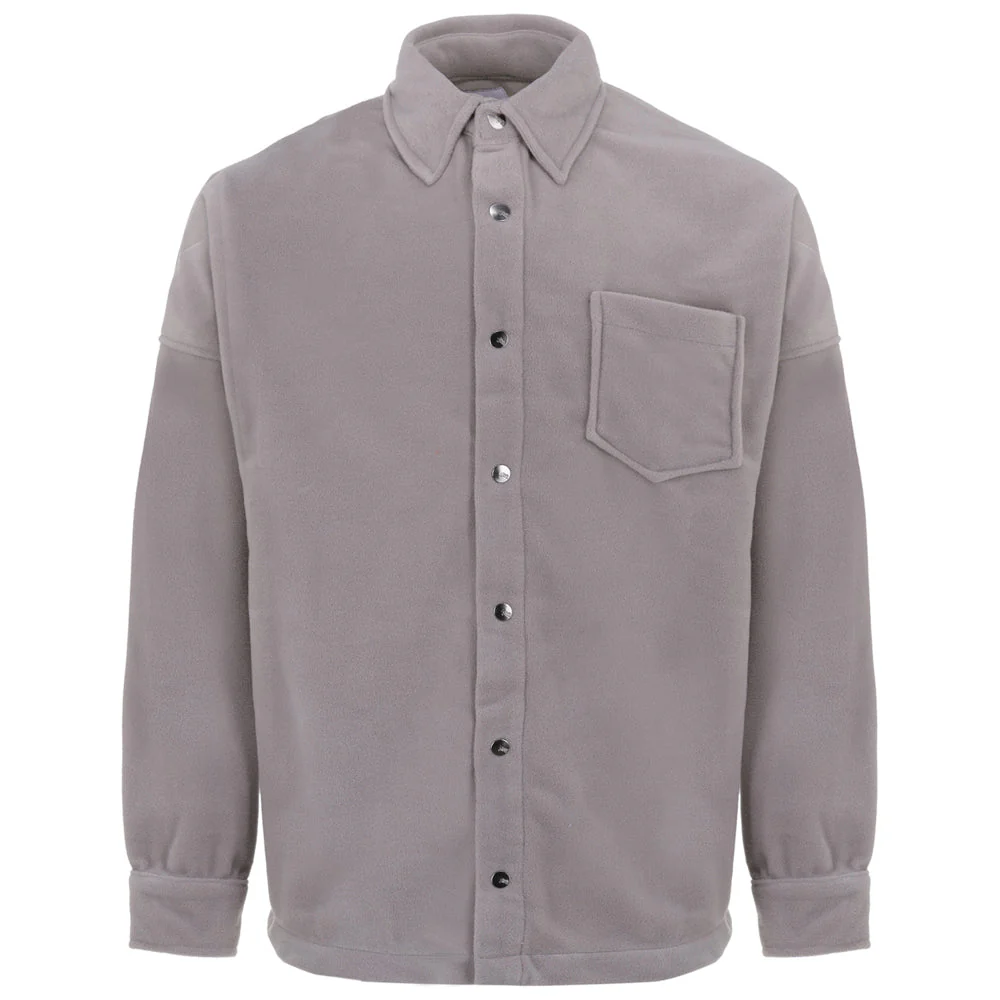 Chemise polaire patch curly Gris clair - Image 6