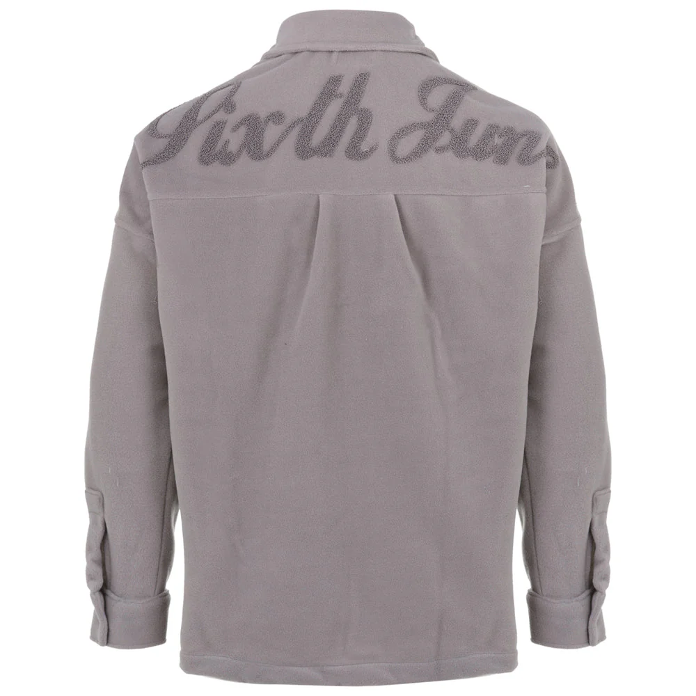 Chemise polaire patch curly Gris clair - Image 7
