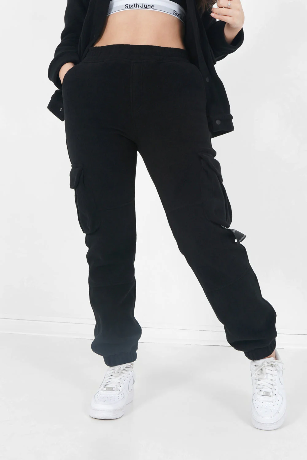 Pantalon cargo polaire Noir