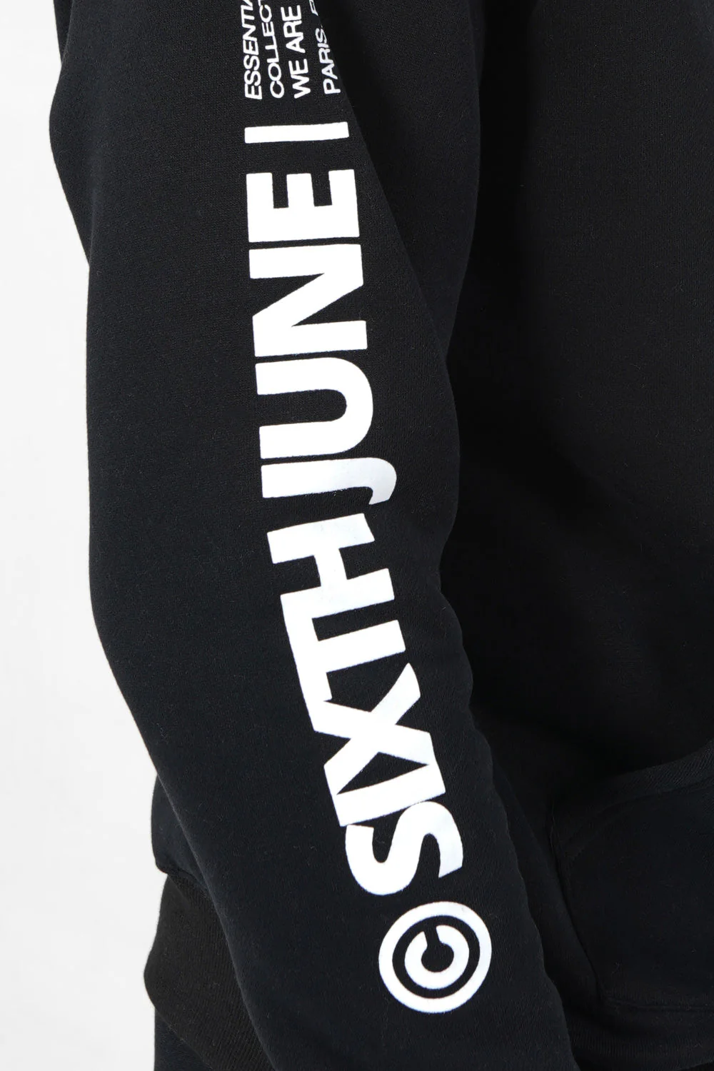 Sweat capuche molletonné logo Noir - Image 3