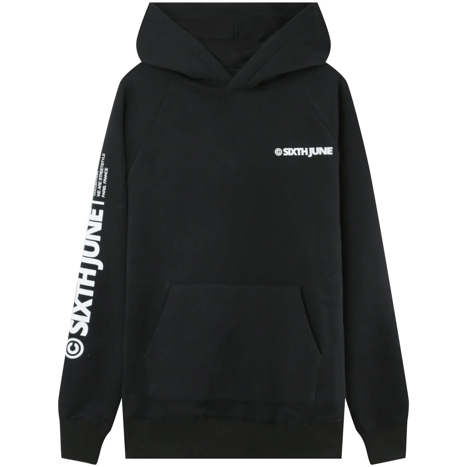 Sweat capuche molletonné logo Noir - Image 5
