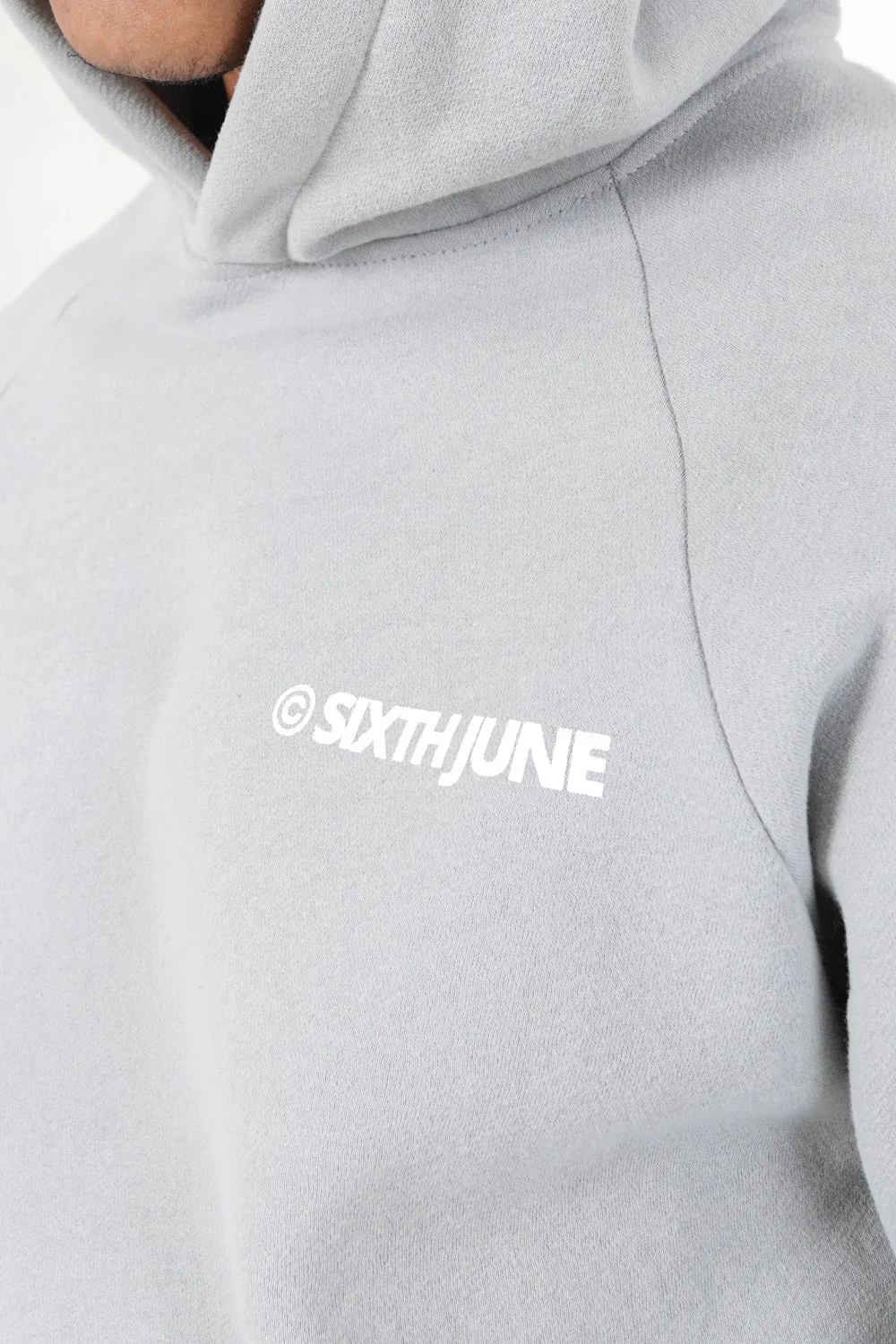Sweat capuche molletonné logo Gris - Image 3
