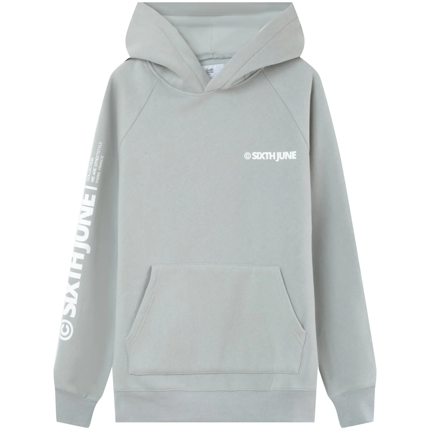 Sweat capuche molletonné logo Gris - Image 6