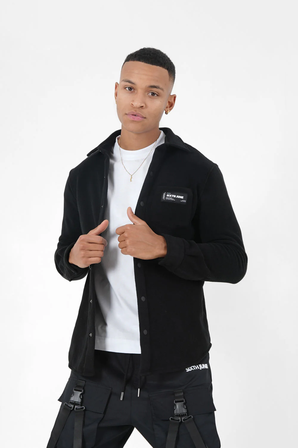Chemise polaire poche Noir