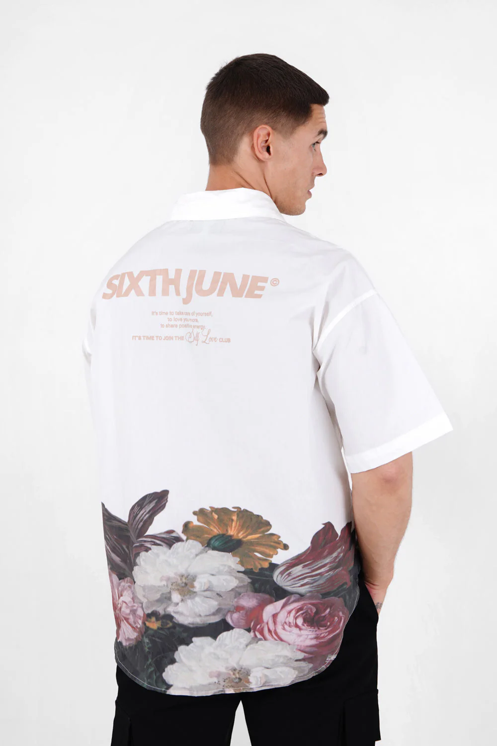 Chemise imprimée fleurs Blanc