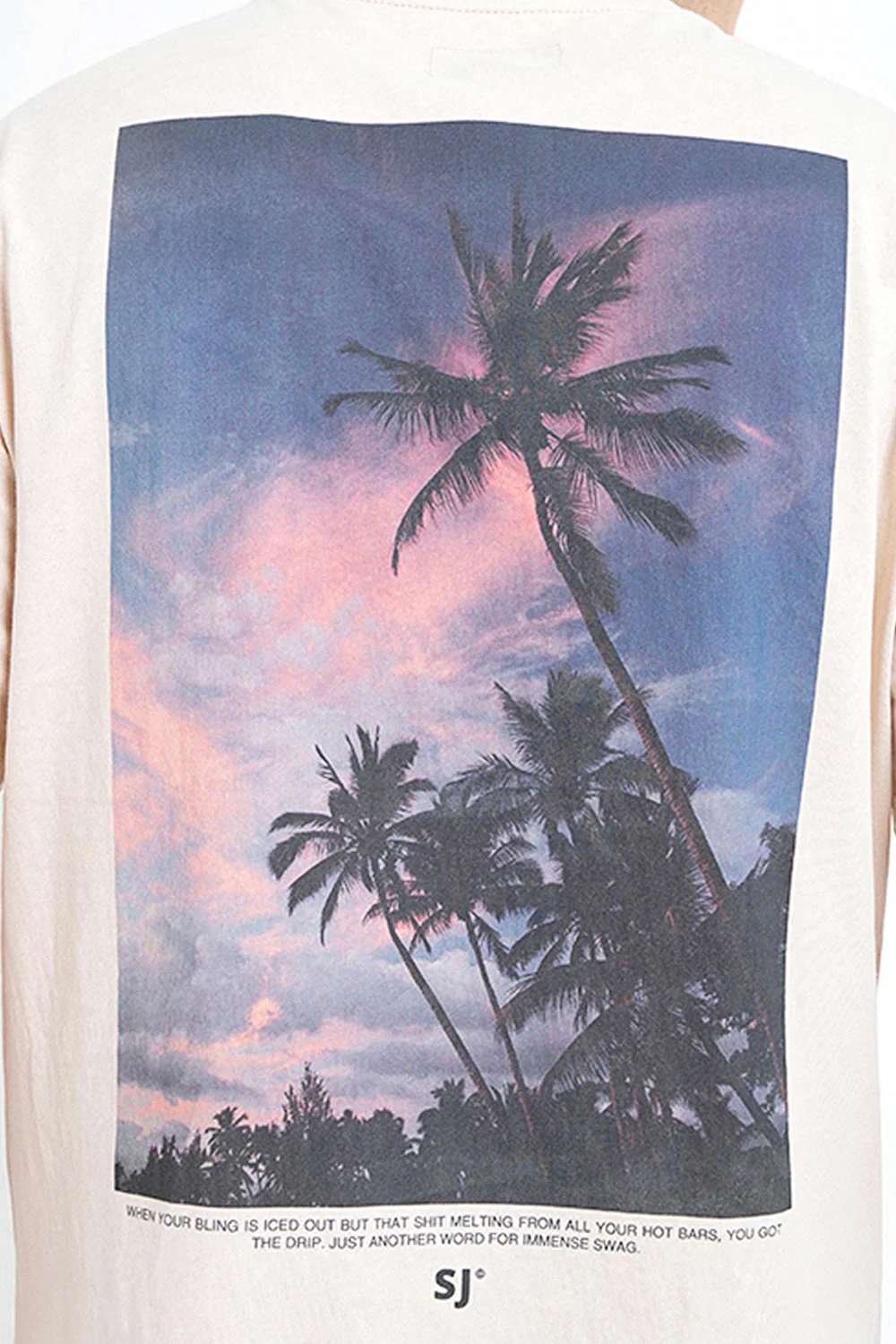 T-shirt nature tropique Beige - Image 3