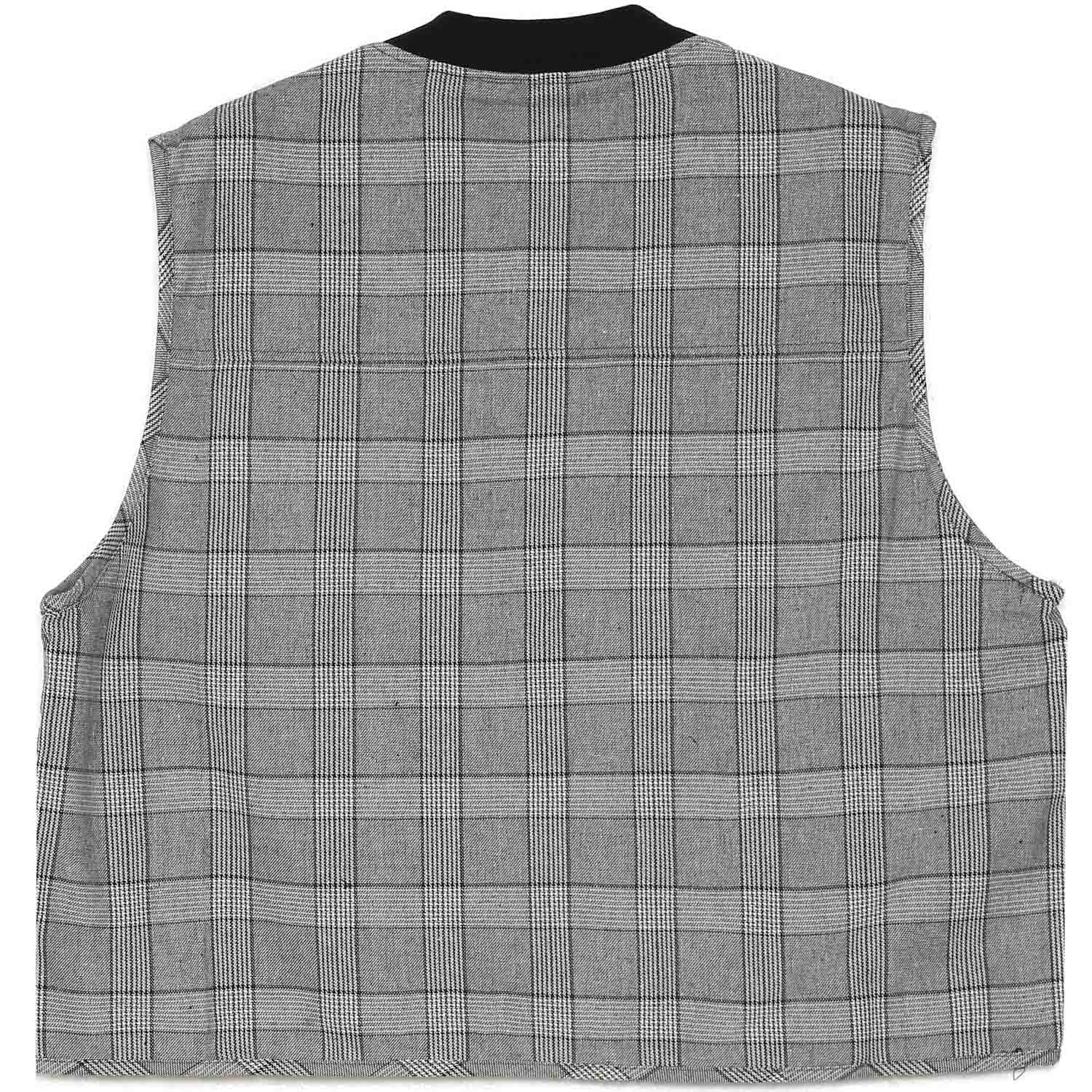 Gilet multipoches Prince de Galles court noir - Image 9