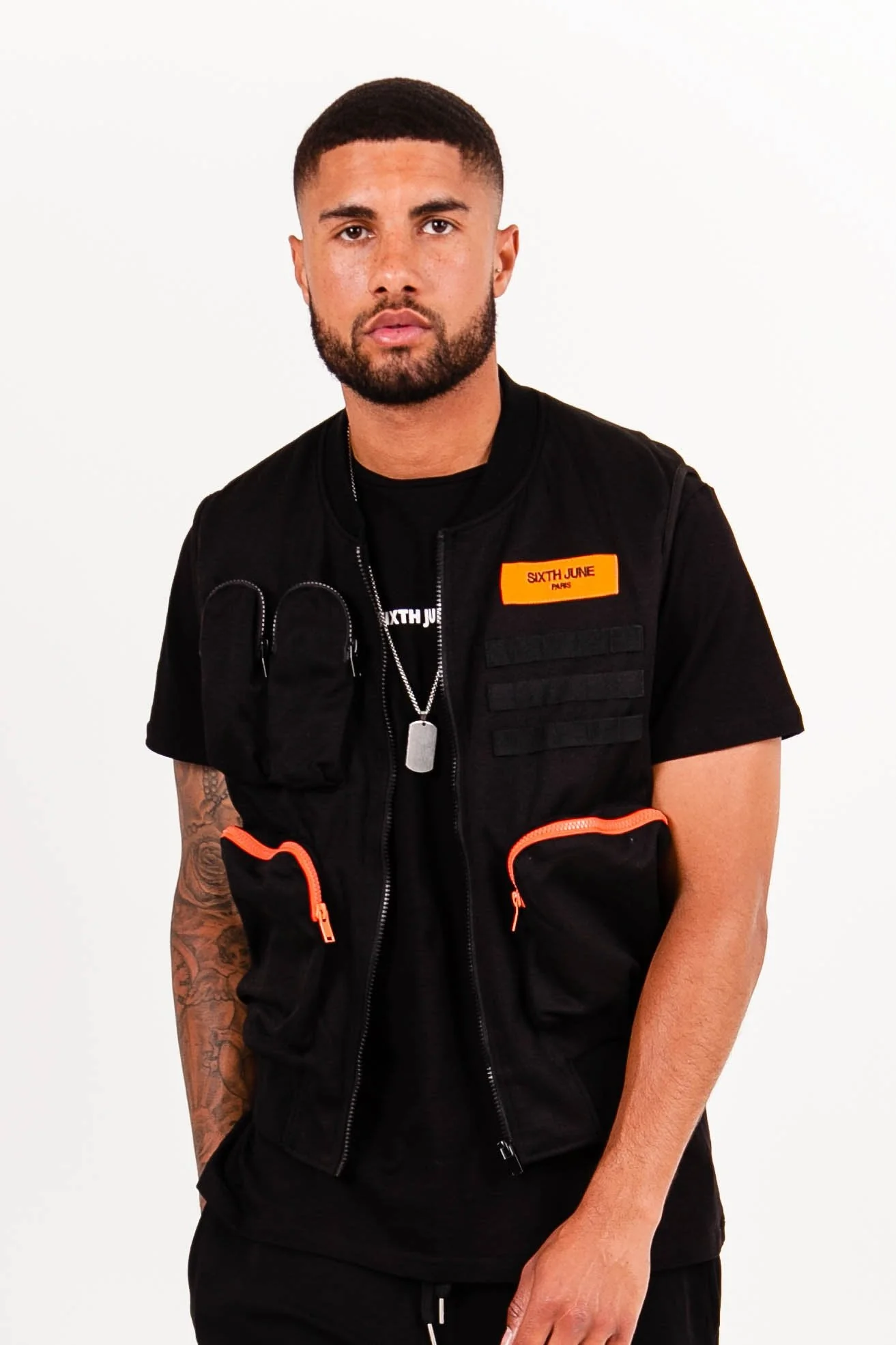 Gilet poche cargo noir