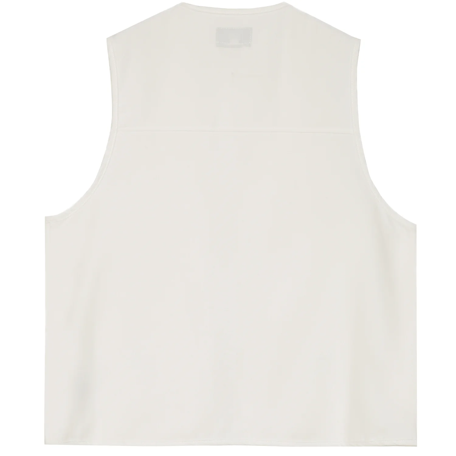 Gilet sans manches réfléchissant cargo blanc cassé - Image 7