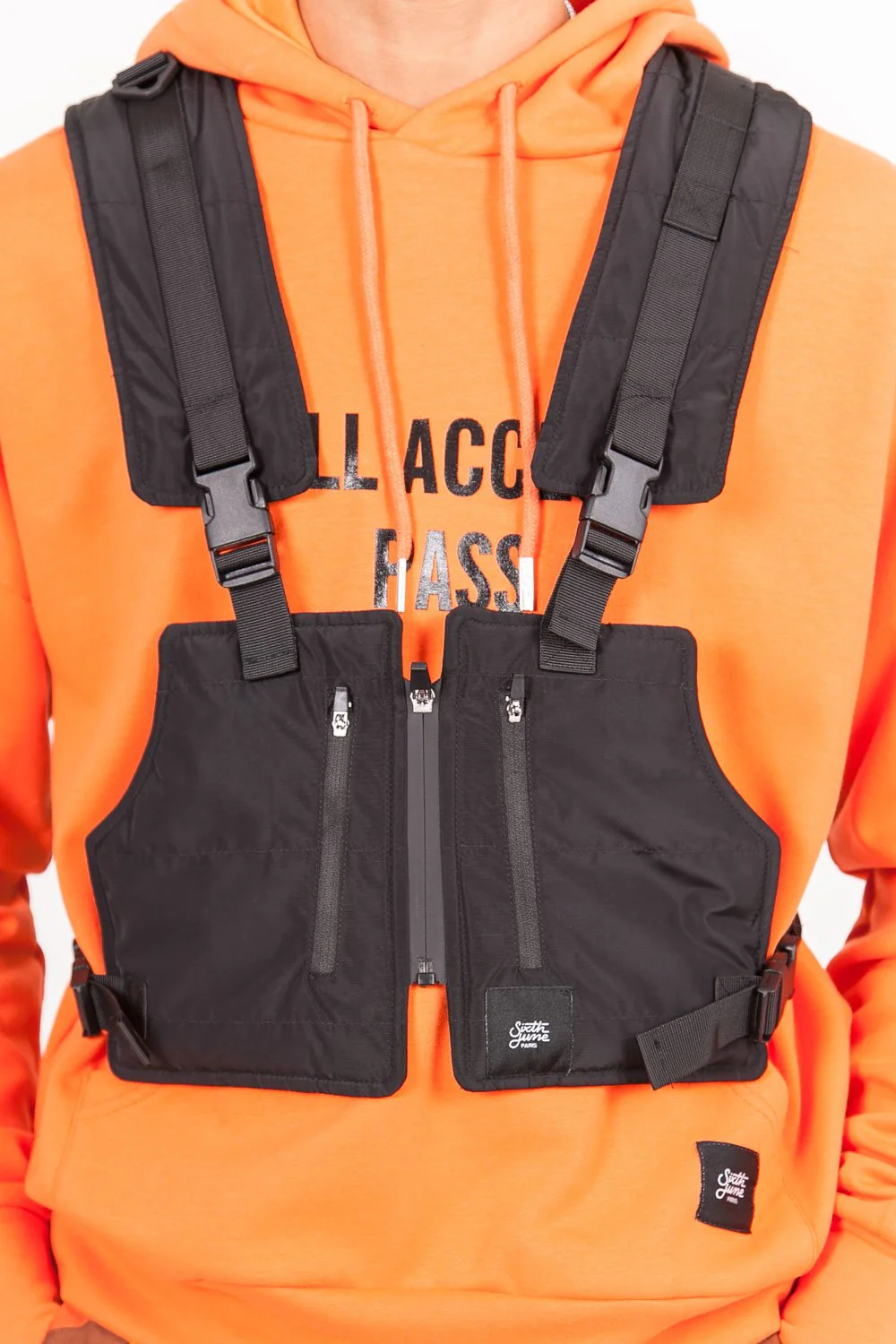 Gilet tactique léger court noir - Image 3