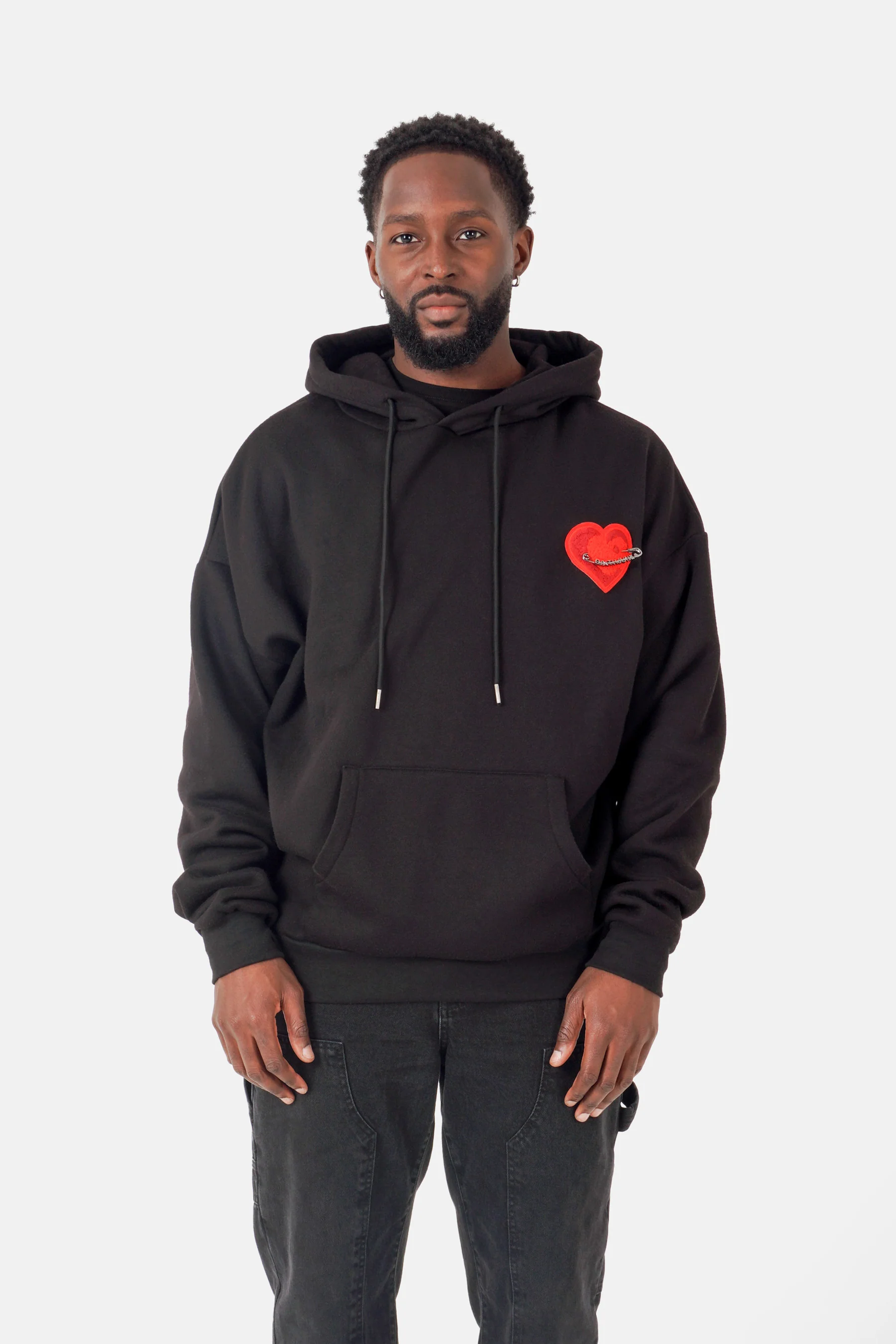 HEART fleece hoodie