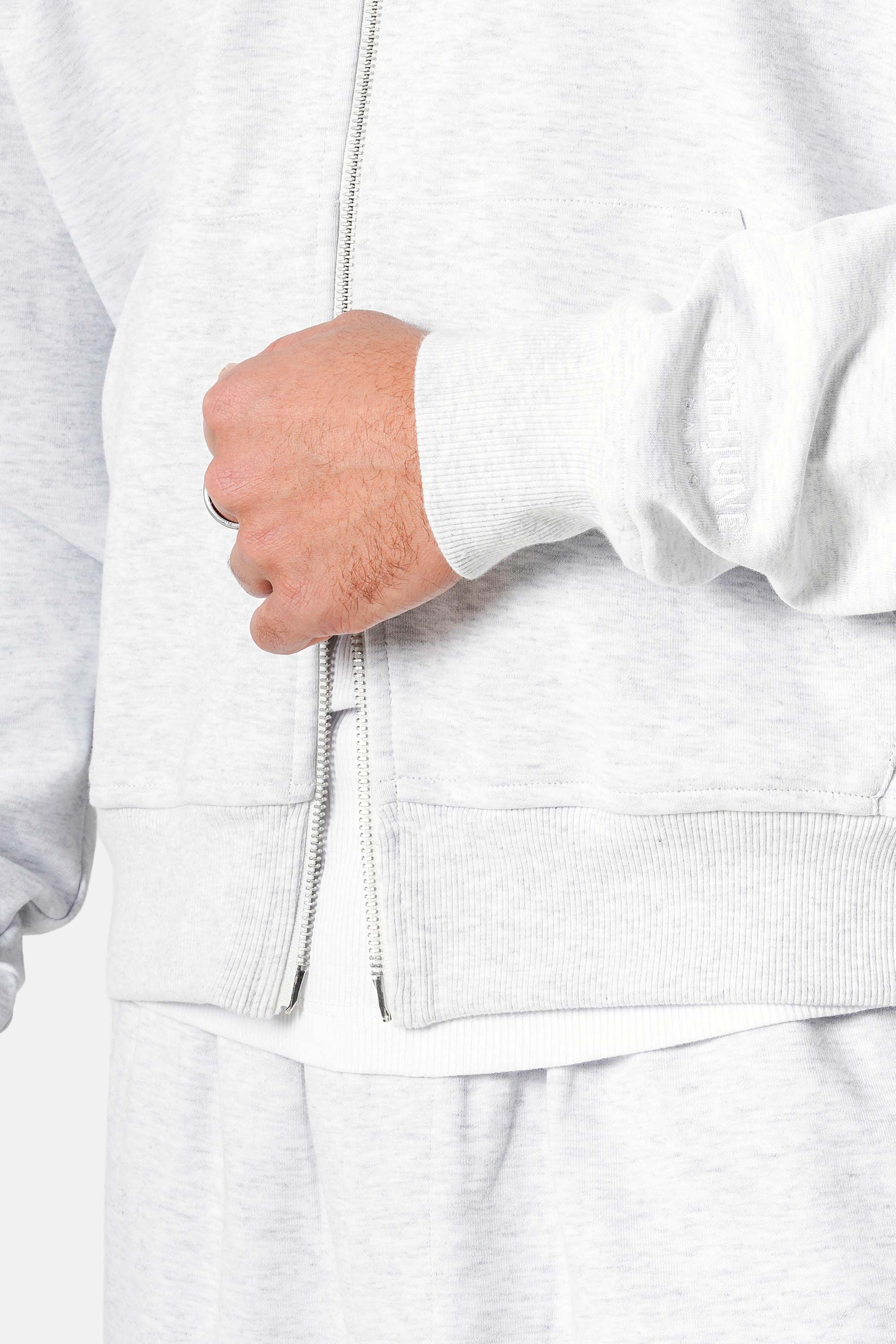 HEART embroidery zip up hoodie - Image 4