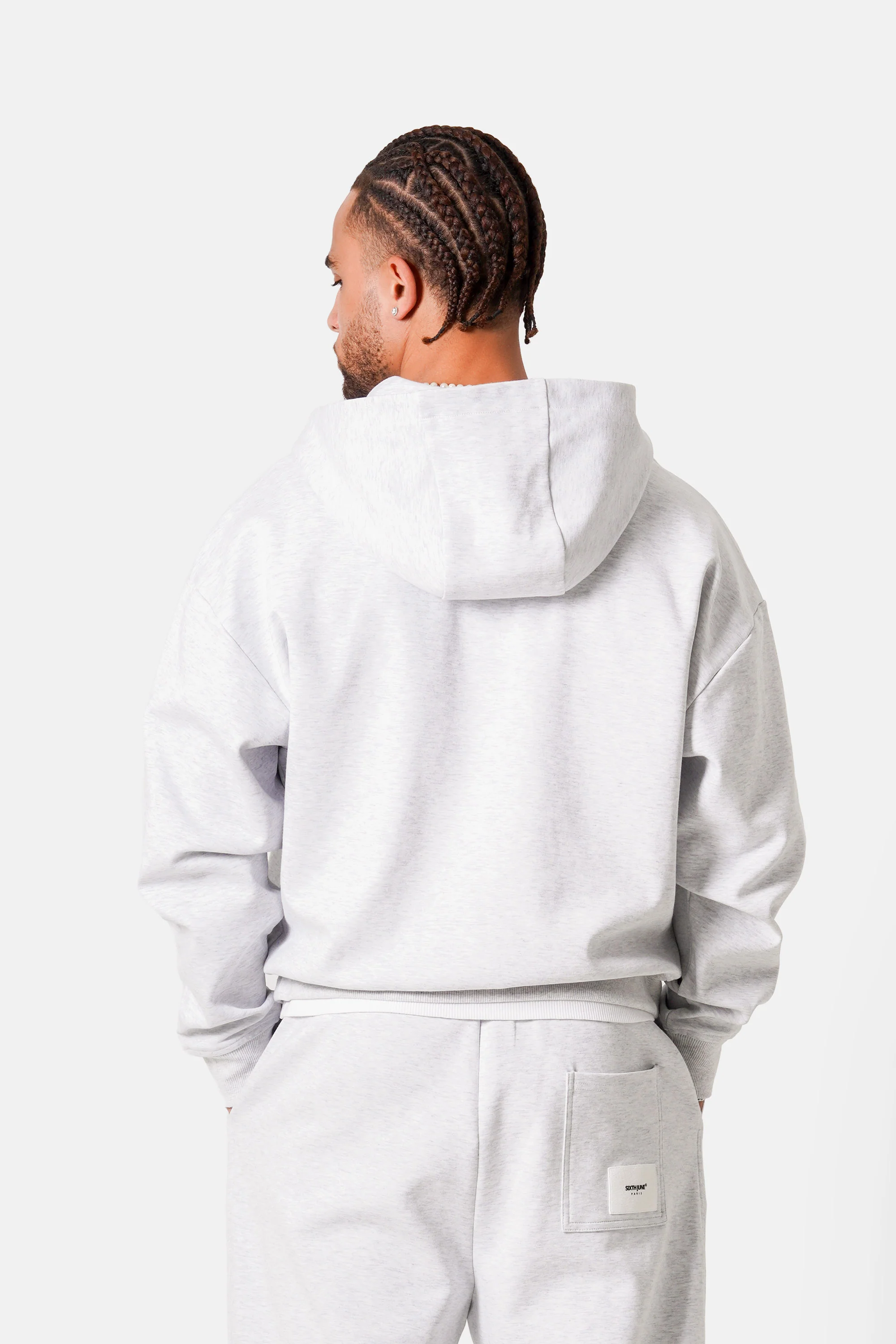 HEART embroidery zip up hoodie - Image 5