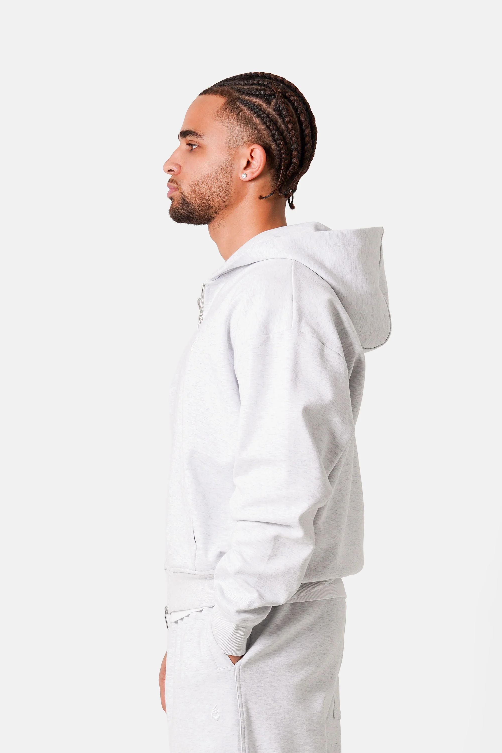 HEART embroidery zip up hoodie - Image 6