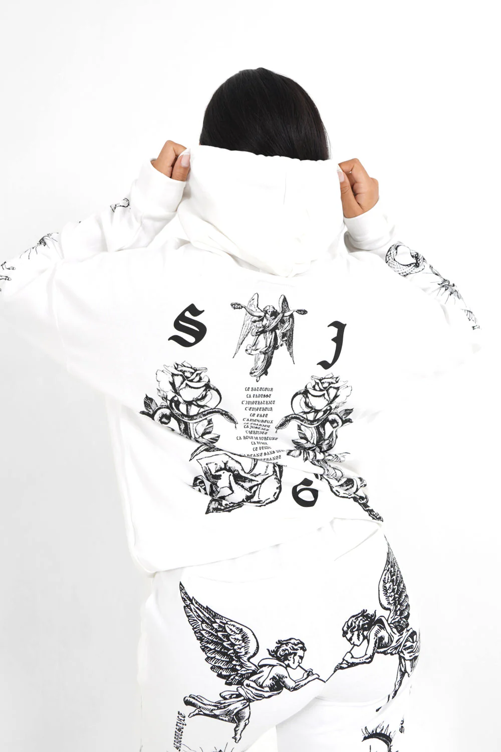 Sweatshirt imprimé Tarot Blanc