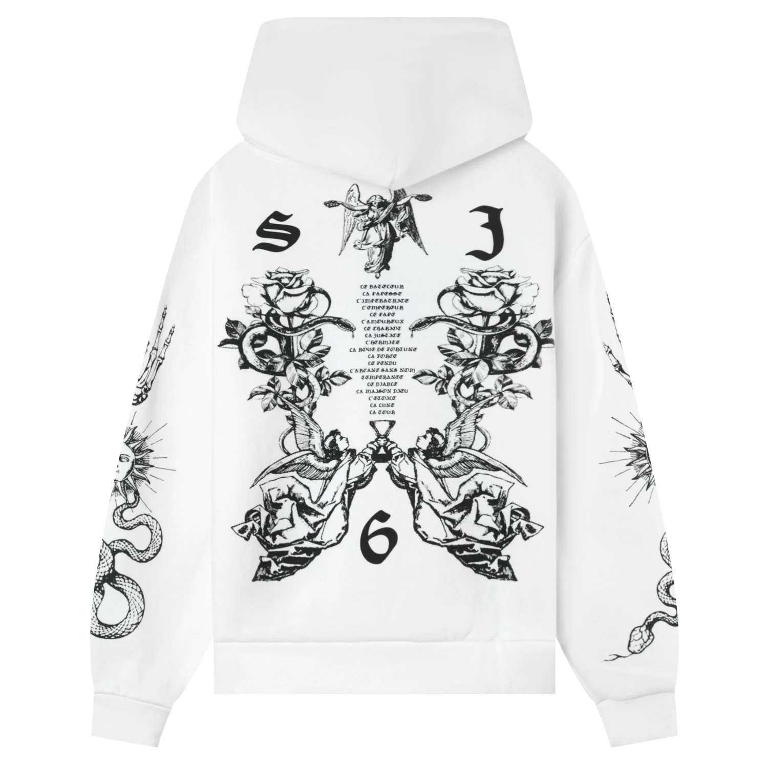 Sweatshirt imprimé Tarot Blanc - Image 7