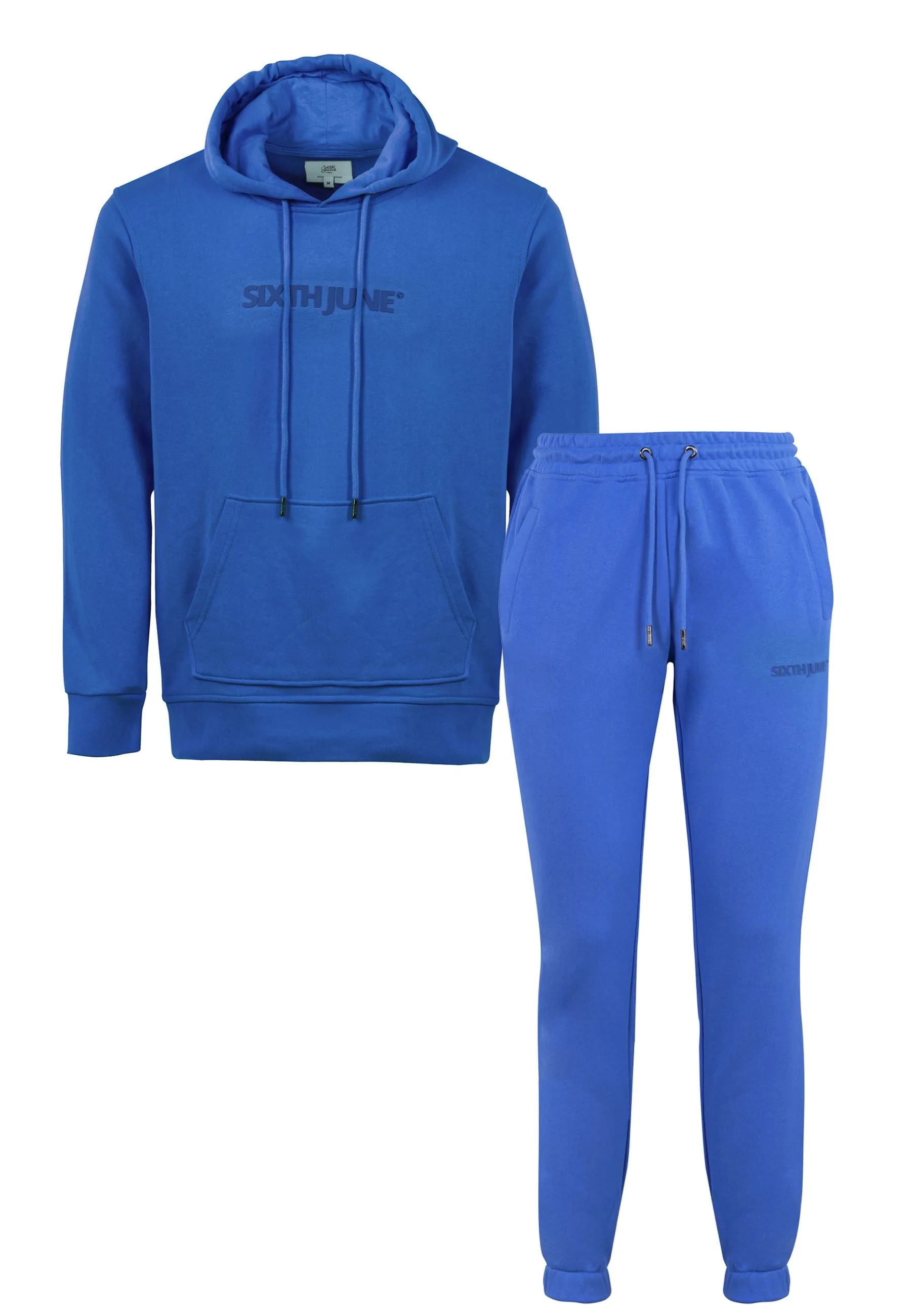Jogging + sweat capuche logo gommé Bleu foncé